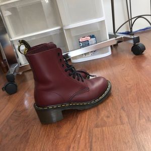 Like new burgundy red clemency dr martens